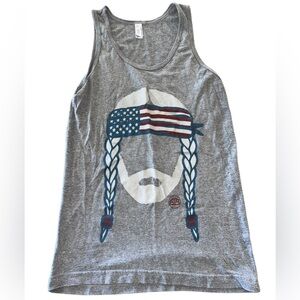 Willie Nelson American Apparel Gray Tank Top XS